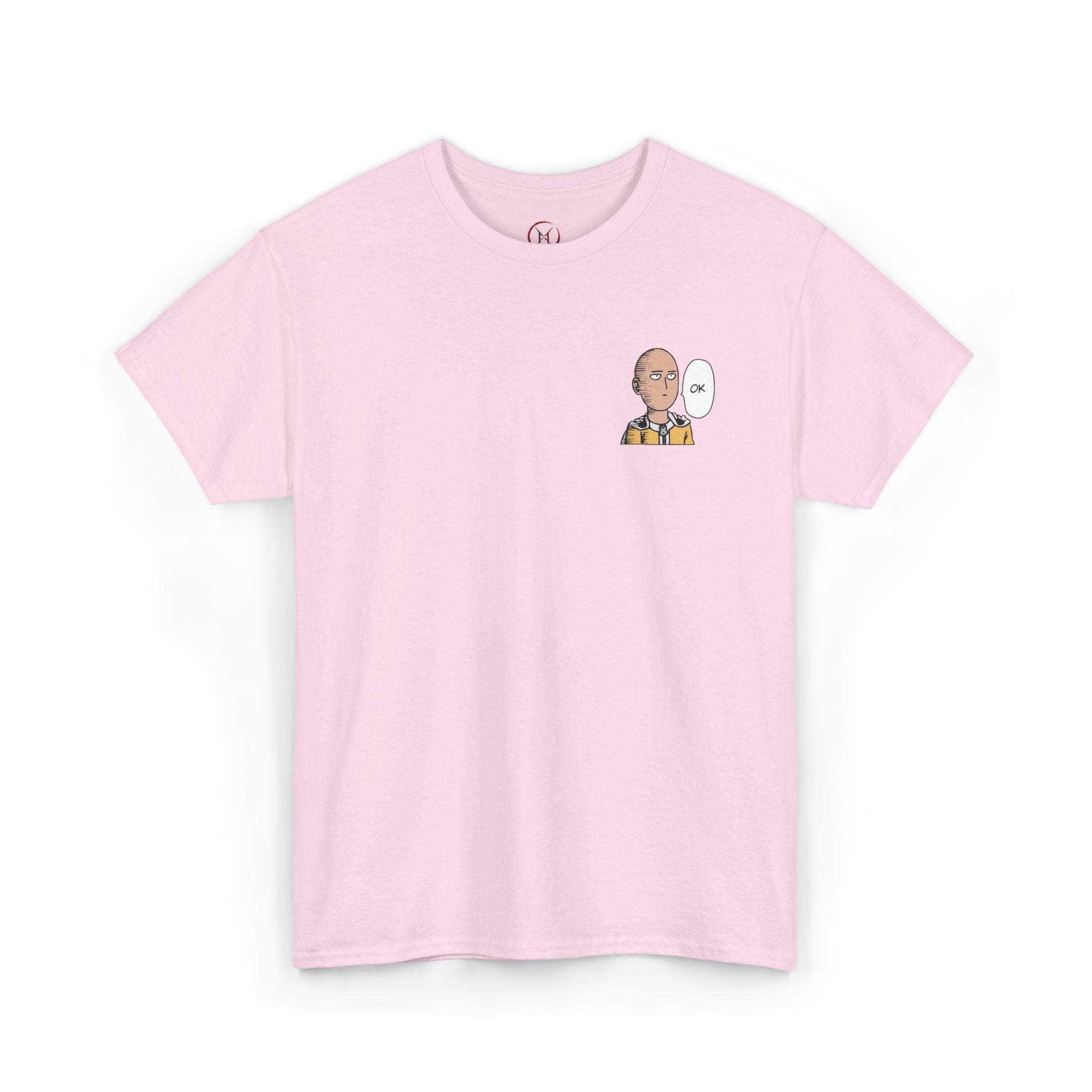Bald Hero Ok T-Shirt, Deadpan Anime Meme Tee, Minimalist Strongest Hero Design, Premium Cotton