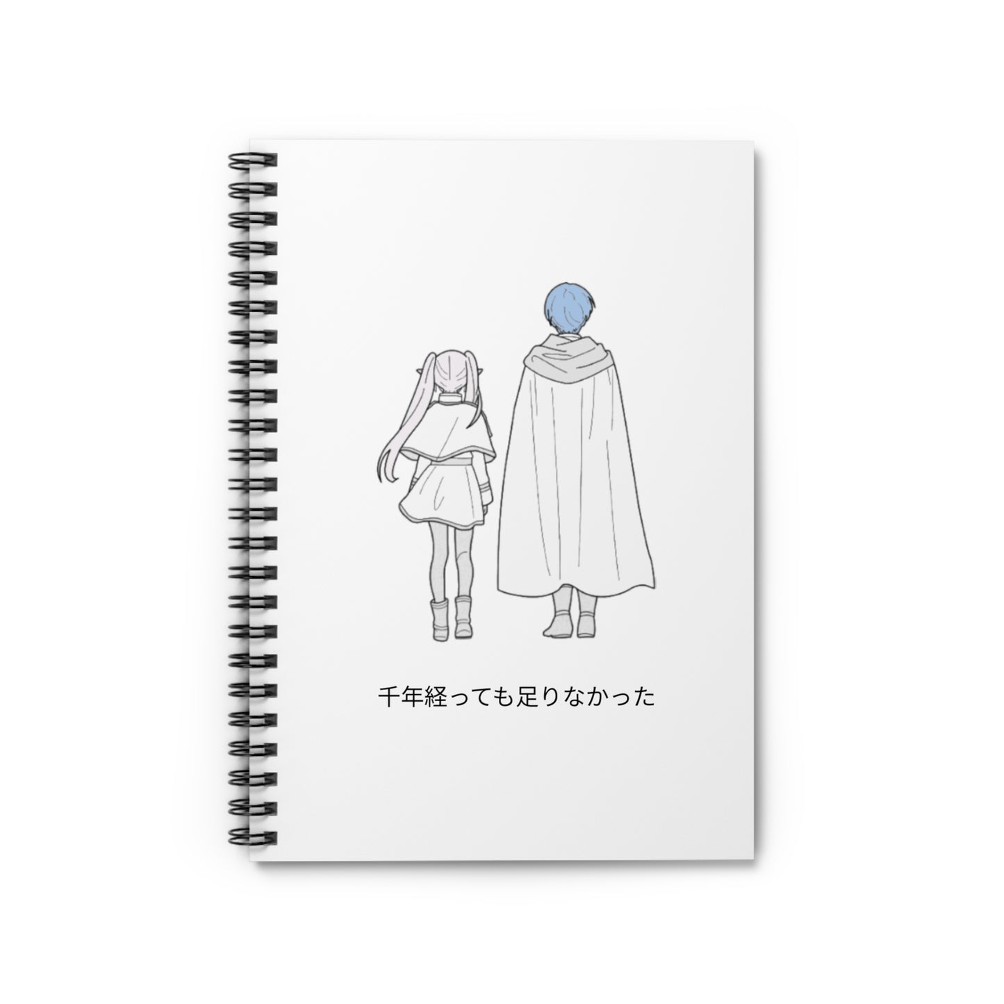 Eternal Journey Spiral Notebook, Valentines Day Gift, Minimalist Fantasy Romance Journal, Ruled Line, Premium Paper