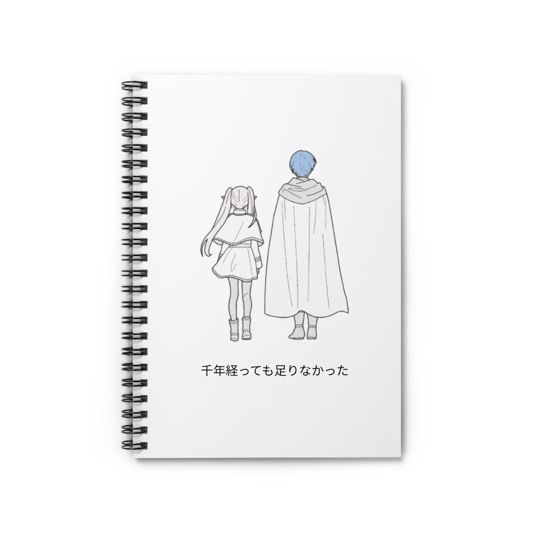 Eternal Journey Spiral Notebook, Valentines Day Gift, Minimalist Fantasy Romance Journal, Ruled Line, Premium Paper