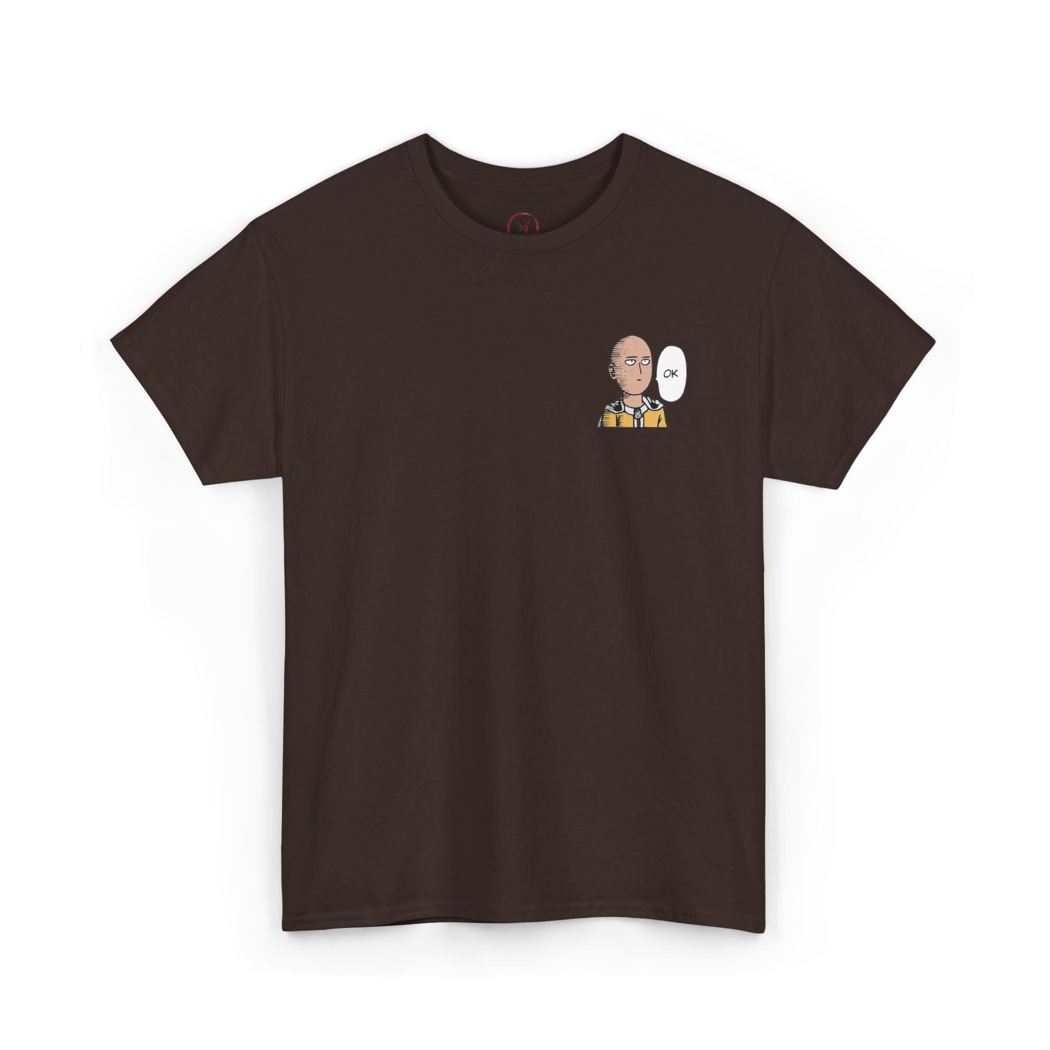 Bald Hero Ok T-Shirt, Deadpan Anime Meme Tee, Minimalist Strongest Hero Design, Premium Cotton