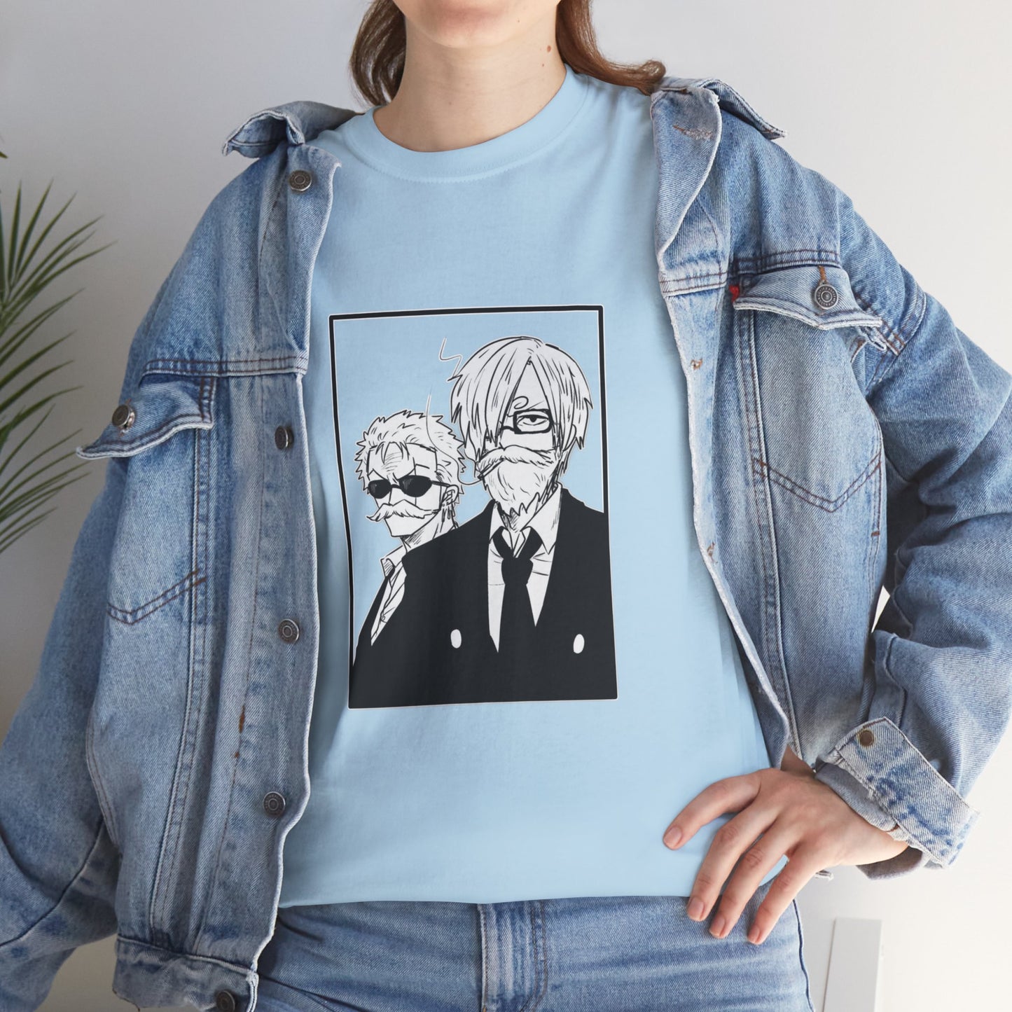 Spy Duo Anime T-Shirt, Minimalist Undercover Agents Tee, Seinen Manga Art, Premium Cotton