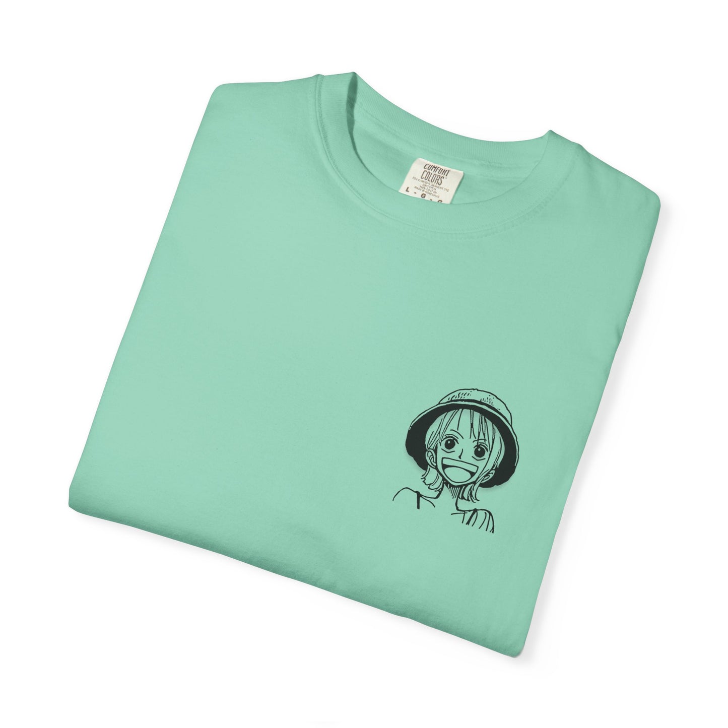 Navigator Line Art T-Shirt, Minimalist Anime Portrait Tee, Pirate Crew Aesthetic, Cute Manga Streetwear, Premium Cotton