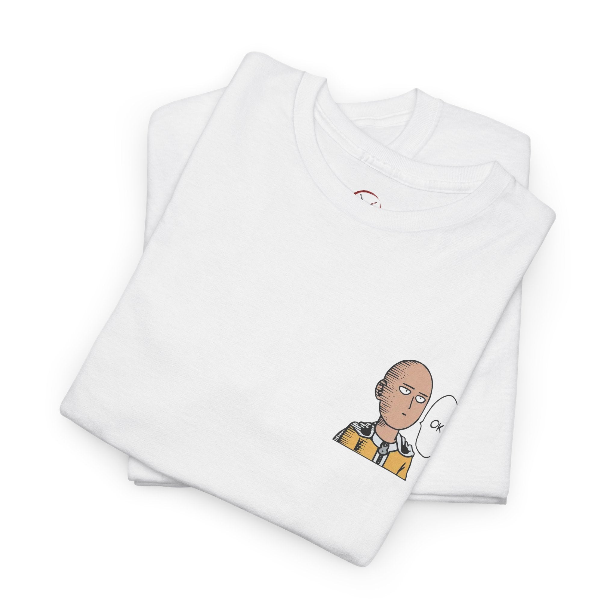Bald Hero Ok T-Shirt, Deadpan Anime Meme Tee, Minimalist Strongest Hero Design, Premium Cotton