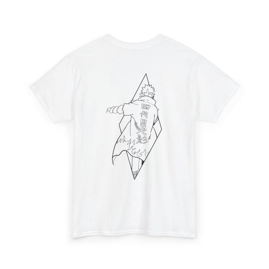 Yellow Flash Anime T-Shirt, Minimalist Kunai Art Tee, Fourth Leader Design, Premium Cotton