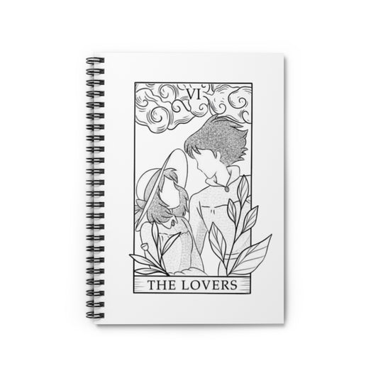 Moving Castle Romance Spiral Notebook, Valentines Day Gift, Minimalist Fantasy Journal, Ruled Line, Premium Paper