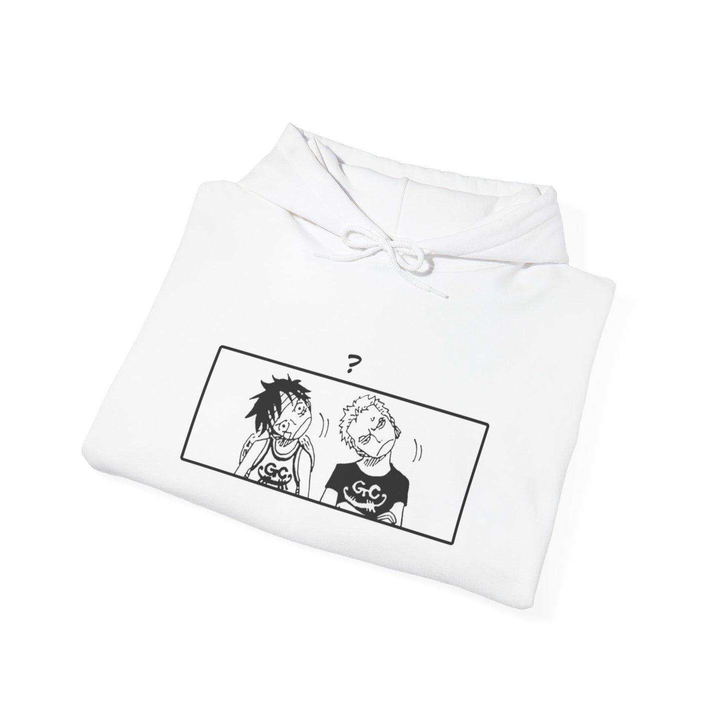 Confused Pirates Hoodie, Captain Swordsman Manga Panel, Funny Duo Art, Seinen Comedy Streetwear, Premium Cotton