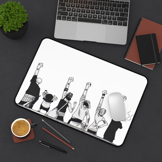 Pirate Crew Farewell Desk Mat, Minimalist X Mark Design, Anime Gaming Mouse Pad, Premium Neoprene