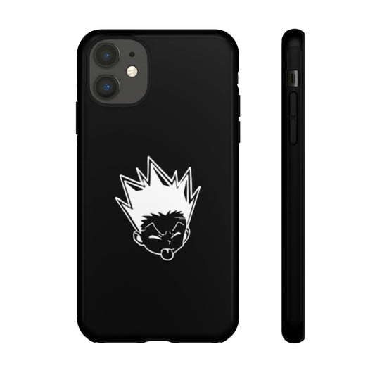 Young Hunter iPhone Case, Minimalist Adventure Spirit Art, Black Matte Phone Cover, Protective Dual Layer