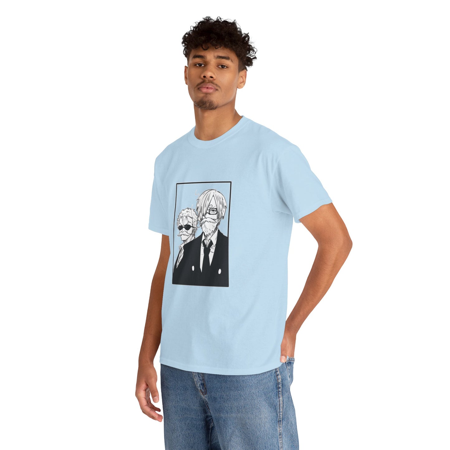 Spy Duo Anime T-Shirt, Minimalist Undercover Agents Tee, Seinen Manga Art, Premium Cotton